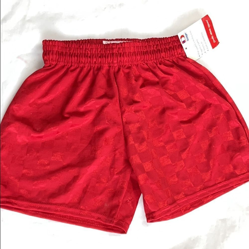 Vintage Dodger red checkered soccer shorts boy’s youth size Small NEW